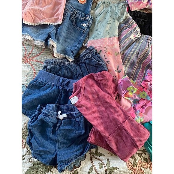 Girls Summer Clothing Lot Champion Old Navy Denim Overalls Dress Shorts Swim 5T - Picture 5 of 13